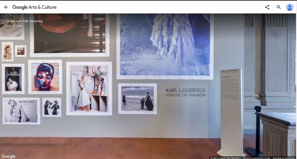 Tour virtuale google mostra Karl Lagerfeld Galleria Palatina Palazzo Pitti Firenze