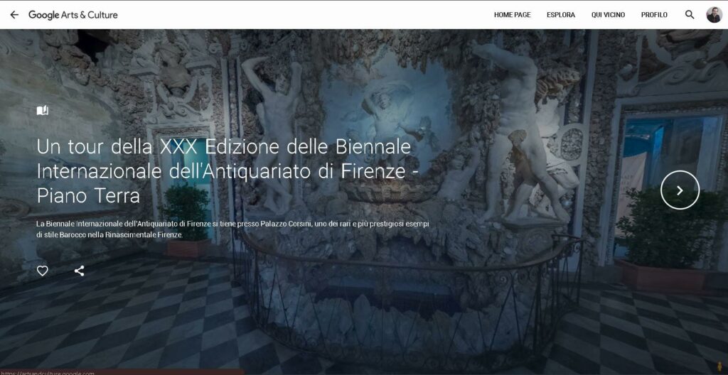 Tour Virtuale Google Arts Culture Biennale Antiquariato di Firenze - Fabio Casati